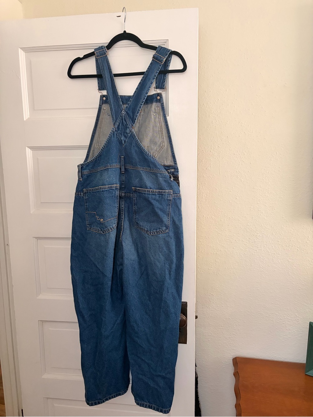 Free People Classic Blue Denim Overalls - Women's Relaxed Fit - Picture 5 of 6